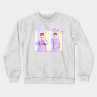 BTS - Jimin i purple you korean text white Crewneck Sweatshirt